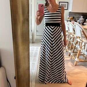 Navy & White Preppy Gown